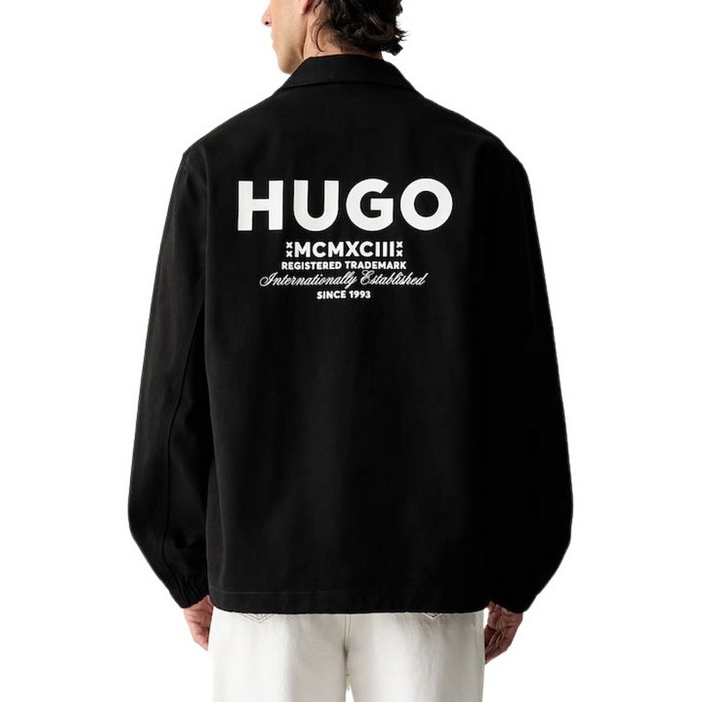 HUGO BOSS BIYO CASUAL JACKET ΜΠΟΥΦΑΝ ΑΝΔΡΙΚΟ BLACK