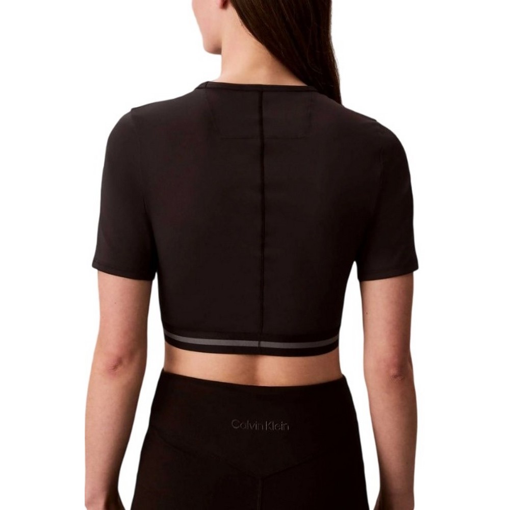 CALVIN KLEIN PERFORMANCE ICON SPORT SS TEE WITH WB ΤΟΠ ΜΠΛΟΥΖΑ ΓΥΝΑΙΚΕΙΑ BLACK