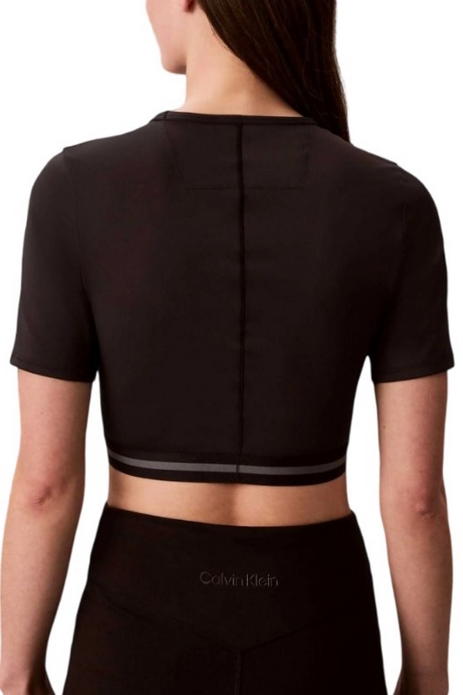 CALVIN KLEIN PERFORMANCE ICON SPORT SS TEE WITH WB ΤΟΠ ΜΠΛΟΥΖΑ ΓΥΝΑΙΚΕΙΑ BLACK