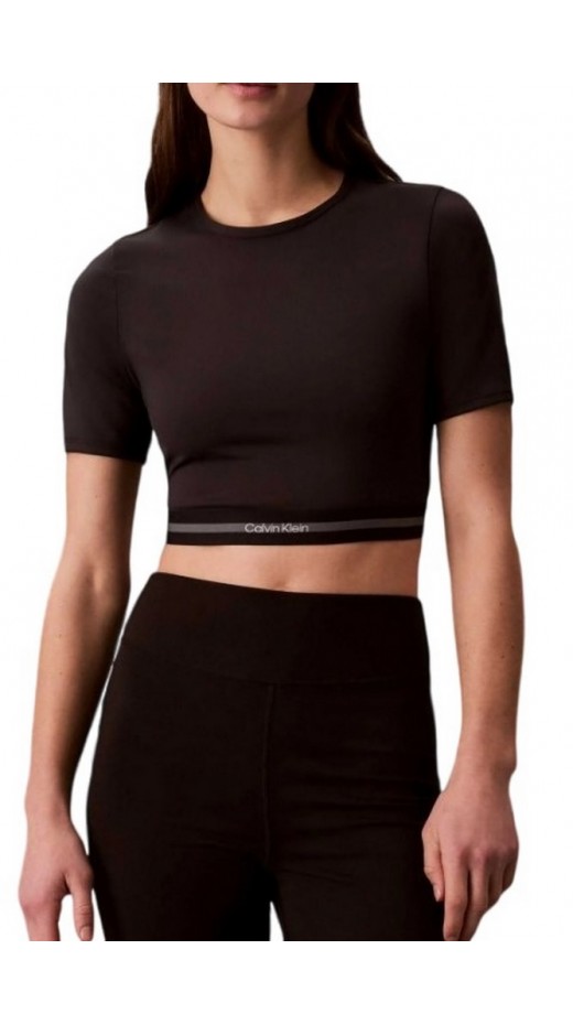 CALVIN KLEIN PERFORMANCE ICON SPORT SS TEE WITH WB ΤΟΠ ΜΠΛΟΥΖΑ ΓΥΝΑΙΚΕΙΑ BLACK
