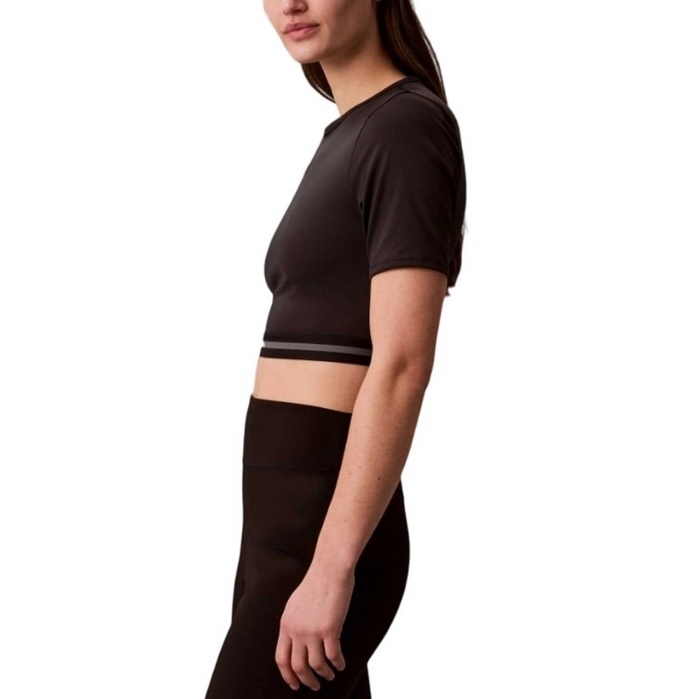 CALVIN KLEIN PERFORMANCE ICON SPORT SS TEE WITH WB ΤΟΠ ΜΠΛΟΥΖΑ ΓΥΝΑΙΚΕΙΑ BLACK