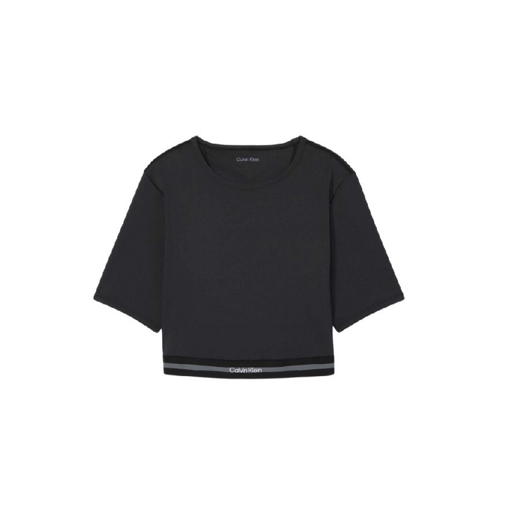 CALVIN KLEIN PERFORMANCE ICON SPORT SS TEE WITH WB ΤΟΠ ΜΠΛΟΥΖΑ ΓΥΝΑΙΚΕΙΑ BLACK