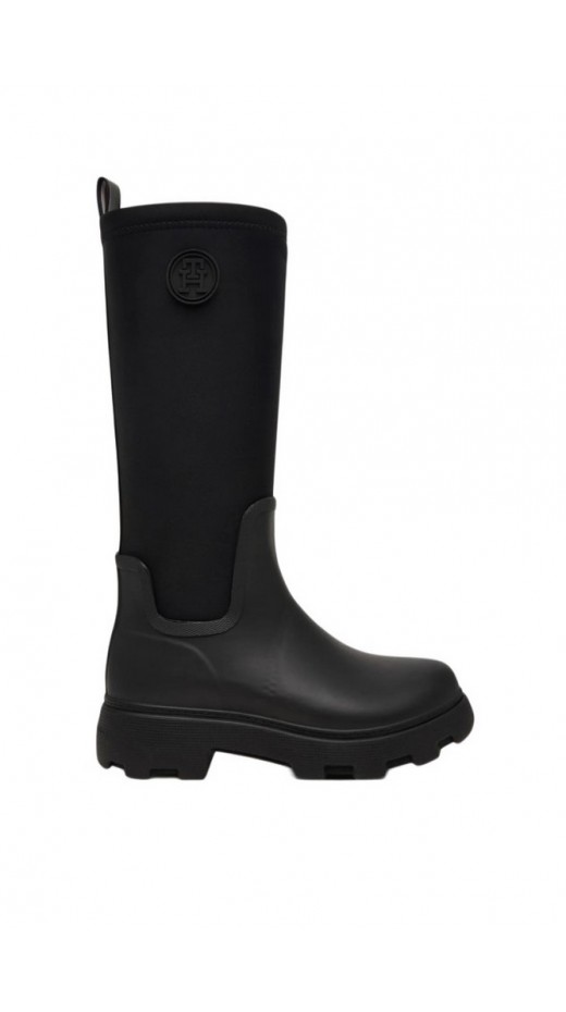 TOMMY HILFIGER STAMP WARM KNEE RAIN BOOT ΜΠΟΤΑ ΓΥΝΑΙΚΕΙΑ BLACK