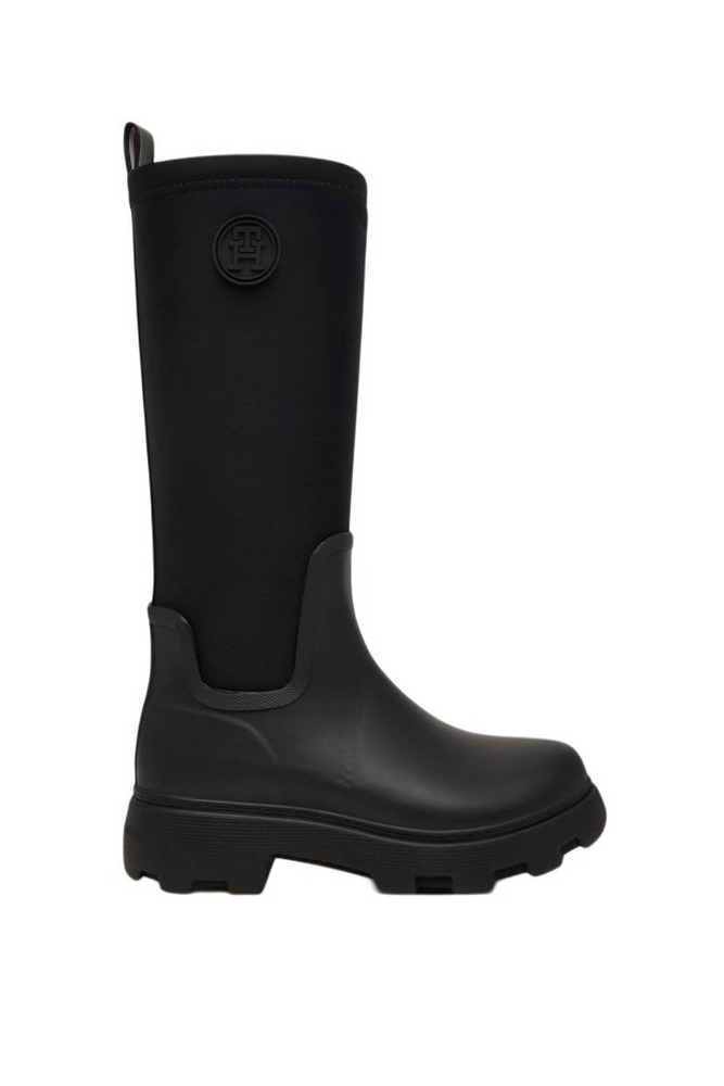 TOMMY HILFIGER STAMP WARM KNEE RAIN BOOT ΜΠΟΤΑ ΓΥΝΑΙΚΕΙΑ BLACK