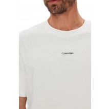 CALVIN KLEIN STRETCH PIQUE NANO EASY T-SHIRT ΜΠΛΟΥΖΑ ΑΝΔΡΙΚΗ BRIGHT WHITE