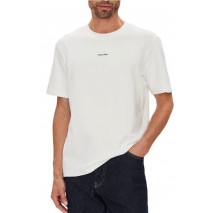 CALVIN KLEIN STRETCH PIQUE NANO EASY T-SHIRT ΜΠΛΟΥΖΑ ΑΝΔΡΙΚΗ BRIGHT WHITE