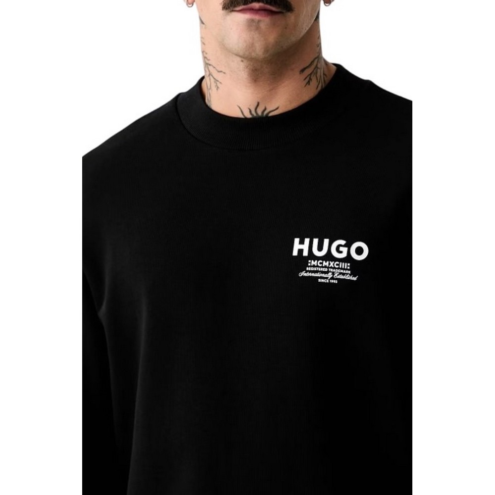 HUGO BOSS NESPON JERSEY SWEATSHIRT ΜΠΛΟΥΖΑ ΦΟΥΤΕΡ ΑΝΔΡΙΚΗ BLACK