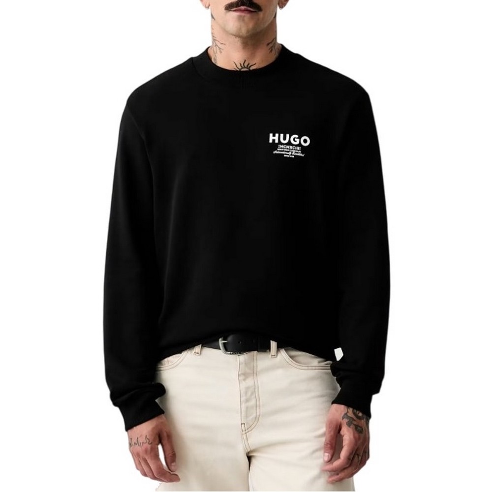 HUGO BOSS NESPON JERSEY SWEATSHIRT ΜΠΛΟΥΖΑ ΦΟΥΤΕΡ ΑΝΔΡΙΚΗ BLACK