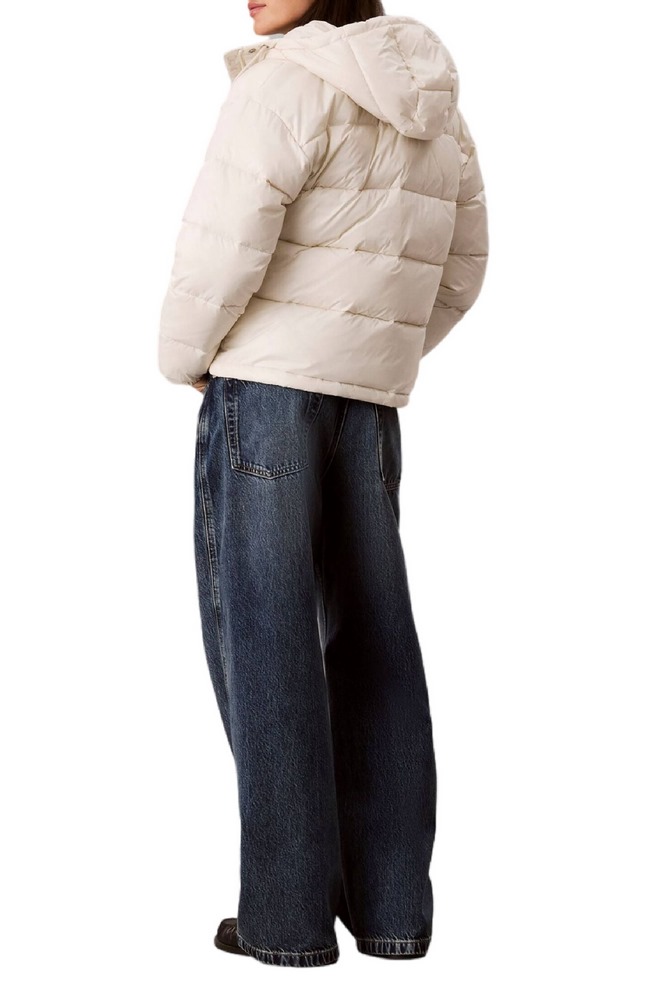 CALVIN KLEIN JEANS SHINE MW CLASSIC PUFFER ΜΠΟΥΦΑΝ ΓΥΝΑΙΚΕΙΟ ECRU