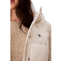 CALVIN KLEIN JEANS SHINE MW CLASSIC PUFFER ΜΠΟΥΦΑΝ ΓΥΝΑΙΚΕΙΟ ECRU