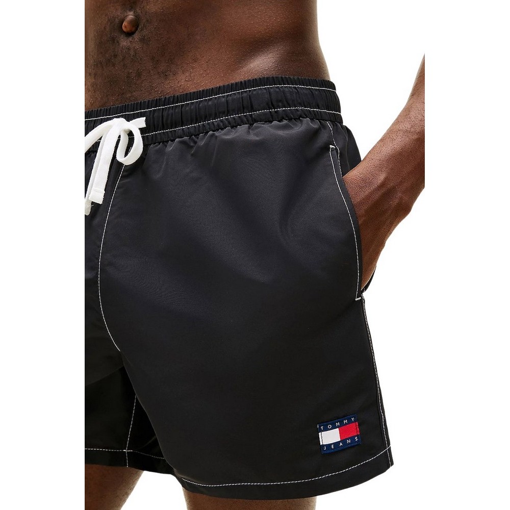 TOMMY JEANS MEDIUM DRAWSTRING SOLID ΜΑΓΙΟ ΑΝΔΡΙΚΟ BLACK