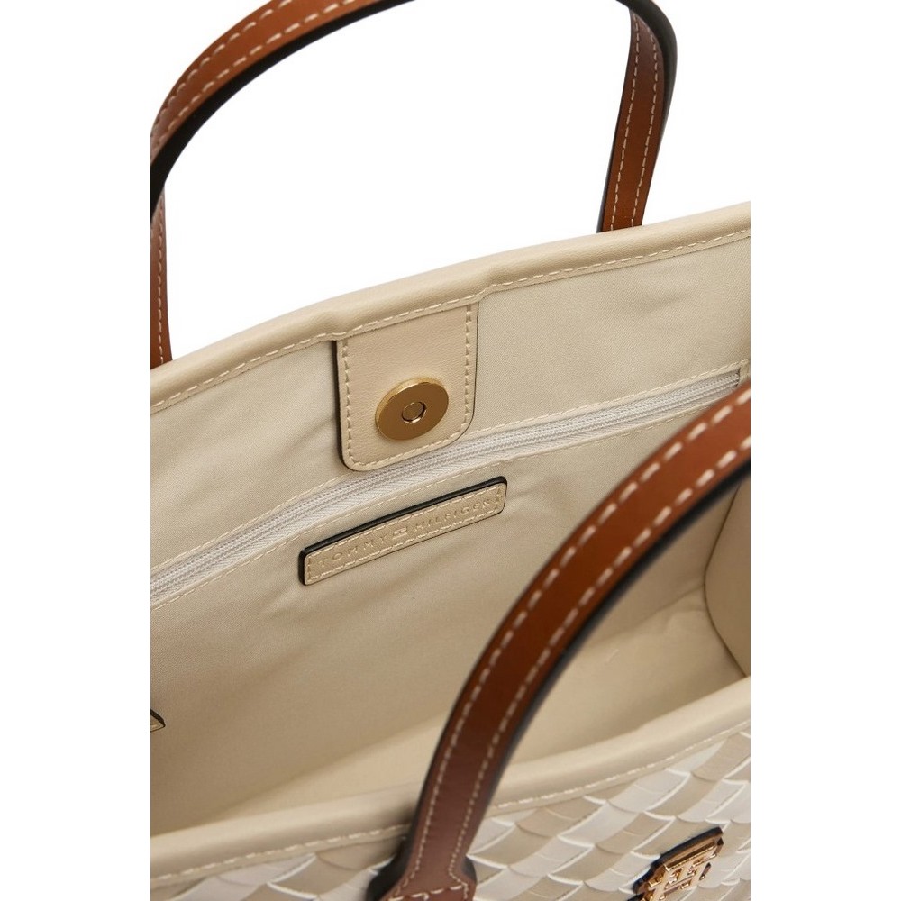 TOMMY HILFIGER CITY MINI TOTE ΤΣΑΝΤΑ ΓΥΝΑΙΚΕΙΑ NEUTRAL