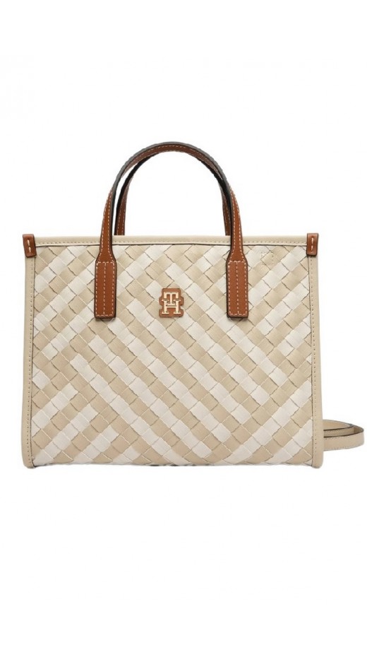 TOMMY HILFIGER CITY MINI TOTE ΤΣΑΝΤΑ ΓΥΝΑΙΚΕΙΑ NEUTRAL