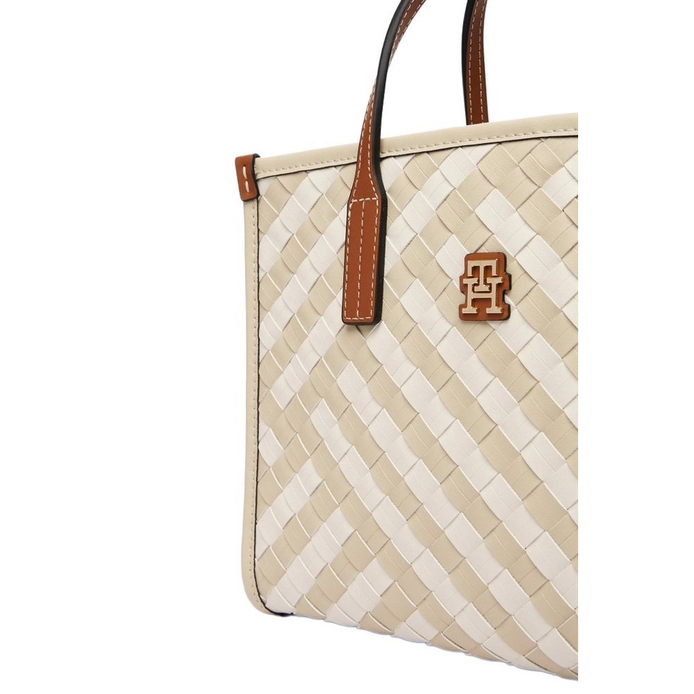 TOMMY HILFIGER CITY MINI TOTE ΤΣΑΝΤΑ ΓΥΝΑΙΚΕΙΑ NEUTRAL