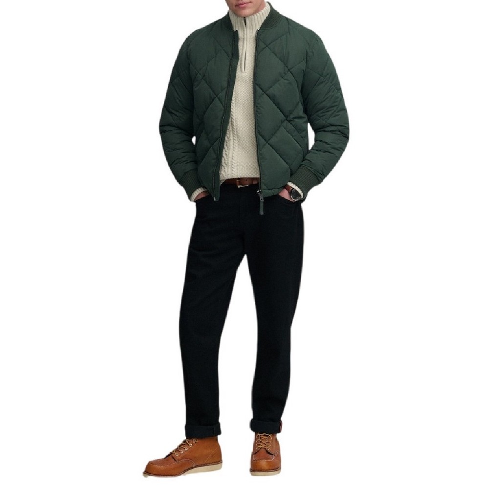SUPERDRY DIAMOND QUILT JACKET ΜΠΟΥΦΑΝ ΑΝΔΡΙΚΟ FOREST GREEN