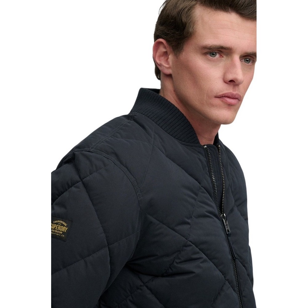SUPERDRY DIAMOND QUILT JACKET ΜΠΟΥΦΑΝ ΑΝΔΡΙΚΟ NAVY