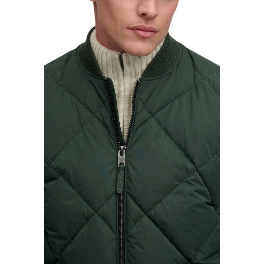 SUPERDRY DIAMOND QUILT JACKET ΜΠΟΥΦΑΝ ΑΝΔΡΙΚΟ FOREST GREEN