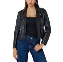 GUESS ES REAL LEATHER MOTO JKT ΜΠΟΥΦΑΝ ΓΥΝΑΙΚΕΙΟ BLACK