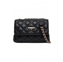 GUESS GIULLY II MINI 2 COMP CVRT FLP ΤΣΑΝΤΑ ΓΥΝΑΙΚΕΙΑ BLACK