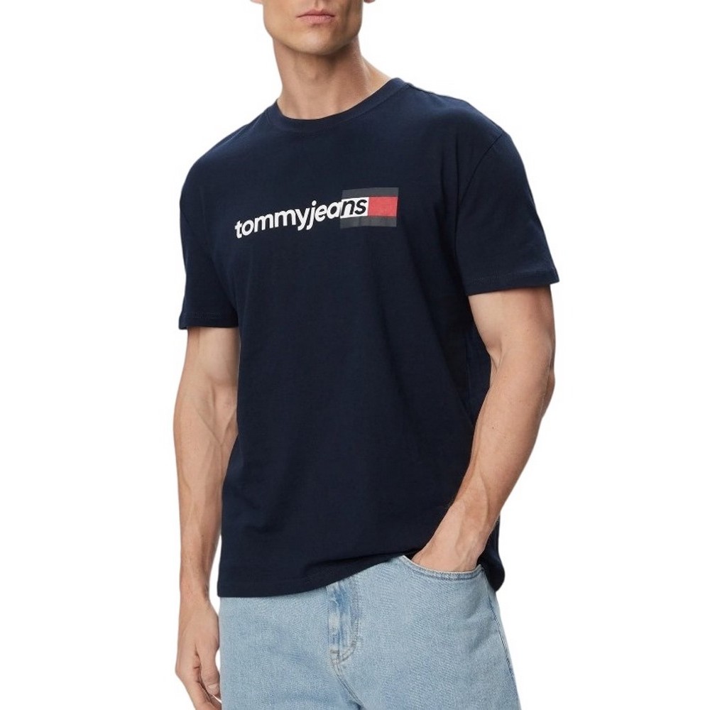 TOMMY JEANS REG ENTRY DNA T-SHIRT ΜΠΛΟΥΖΑ ΑΝΔΡΙΚΗ NAVY