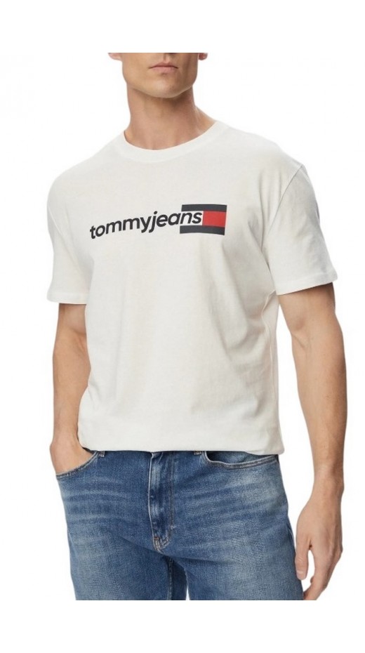 TOMMY JEANS REG ENTRY DNA T-SHIRT ΜΠΛΟΥΖΑ ΑΝΔΡΙΚΗ ECRU