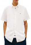 TOMMY JEANS REG SEERSUCKER SHIRT EXT ΠΟΥΚΑΜΙΣΟ ΚΟΝΤΟΜΑΝΙΚΟ ΑΝΔΡΙΚΟ OFF WHITE