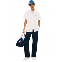 TOMMY JEANS REG SEERSUCKER SHIRT EXT ΠΟΥΚΑΜΙΣΟ ΚΟΝΤΟΜΑΝΙΚΟ ΑΝΔΡΙΚΟ OFF WHITE