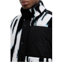CALVIN KLEIN JEANS LS JACQUARD 3 SHERPA JACKET ΜΠΟΥΦΑΝ ΑΝΔΡΙΚΟ BLACK