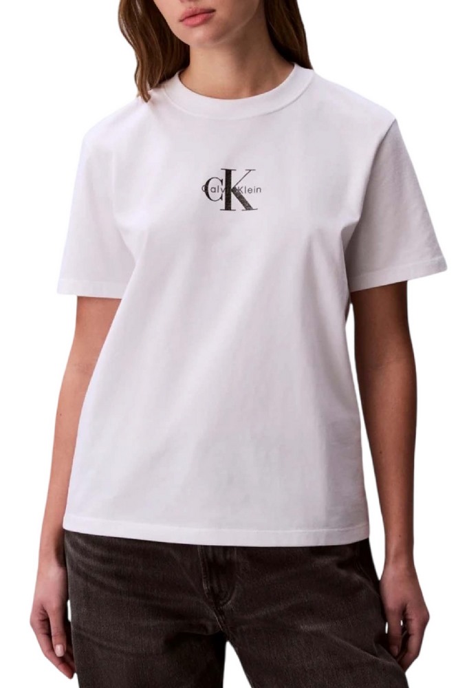 CALVIN KLEIN JEANS 20S CLASSIC LOGO T-SHIRT ΜΠΛΟΥΖΑ ΓΥΝΑΙΚΕΙΑ BRIGHT WHITE