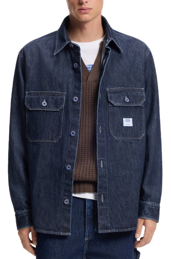 HUGO BOSS CASUAL SHIRT EBOLT ΠΟΥΚΑΜΙΣΟ ΑΝΔΡΙΚΟ DENIM DARK