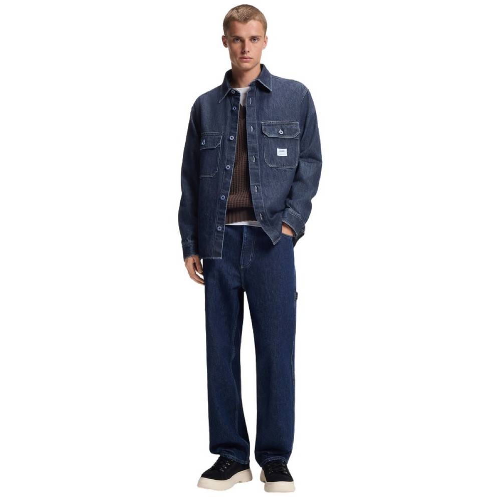 HUGO BOSS CASUAL SHIRT EBOLT ΠΟΥΚΑΜΙΣΟ ΑΝΔΡΙΚΟ DENIM DARK