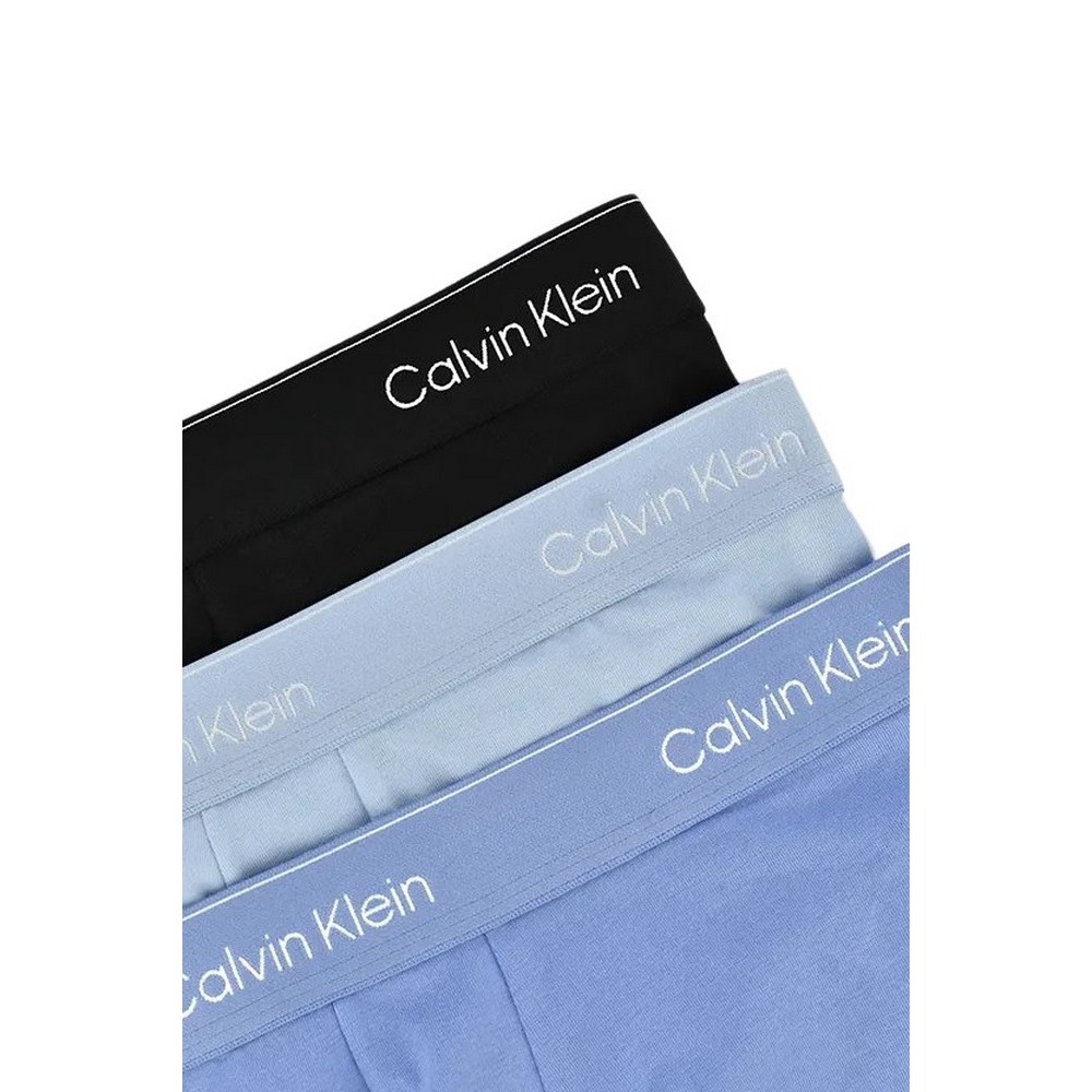 CALVIN KLEIN LOW RISE TRUNK 3PK ΕΣΩΡΟΥΧΟ ΑΝΔΡΙΚΟ BLUE/BLACK