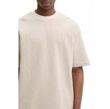HUGO BOSS JERSEY NUWAFFLE T-SHIRT ΜΠΛΟΥΖΑ ΑΝΔΡΙΚΗ BEIGE