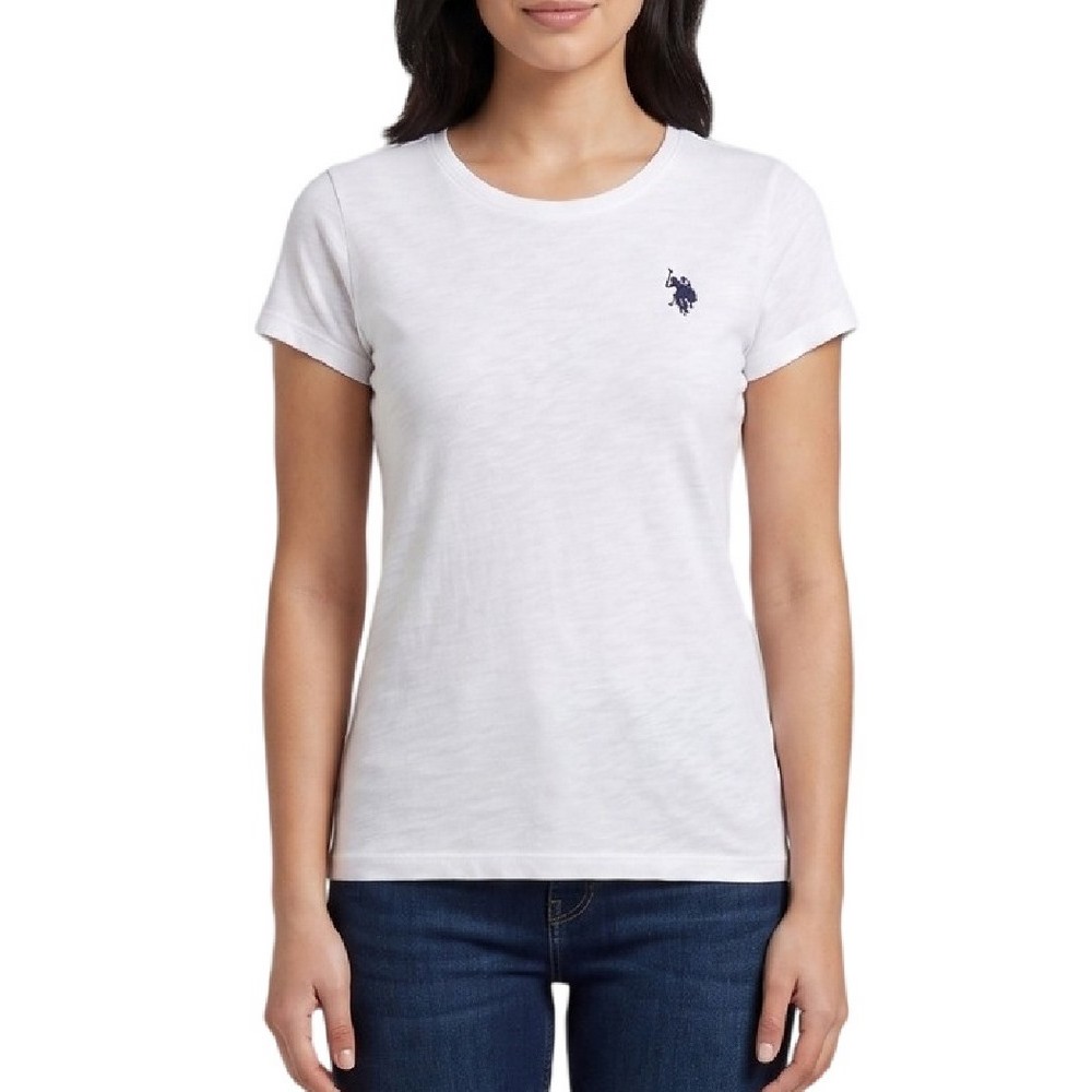 U.S.POLO ASSN LUCY 000270 CH3D SS T-SHIRT ΜΠΛΟΥΖΑ ΓΥΝΑΙΚΕΙΑ WHITE