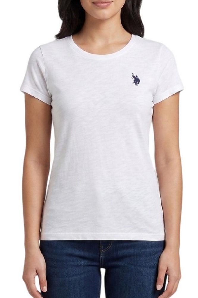 U.S.POLO LUCY 000270 CH3D SS T-SHIRT ΜΠΛΟΥΖΑ ΓΥΝΑΙΚΕΙΑ WHITE