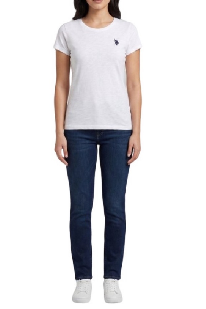 U.S.POLO LUCY 000270 CH3D SS T-SHIRT ΜΠΛΟΥΖΑ ΓΥΝΑΙΚΕΙΑ WHITE