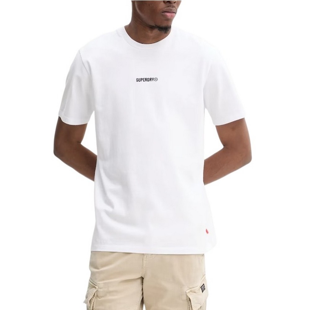SUPERDRY D1 SDSW MICRO LOGO T-SHIRT ΜΠΛΟΥΖΑ ΑΝΔΡΙΚΗ WHITE