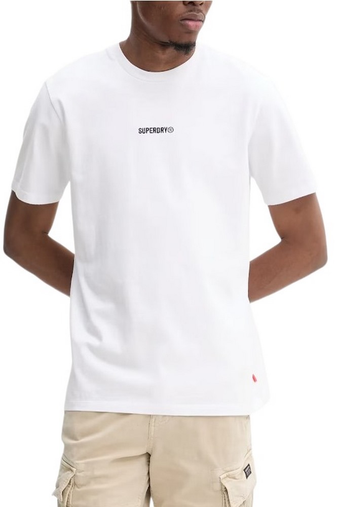 SUPERDRY D1 SDSW MICRO LOGO T-SHIRT ΜΠΛΟΥΖΑ ΑΝΔΡΙΚΗ WHITE