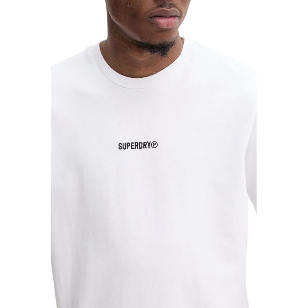 SUPERDRY D1 SDSW MICRO LOGO T-SHIRT ΜΠΛΟΥΖΑ ΑΝΔΡΙΚΗ WHITE