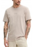 SUPERDRY D1 SDSW MICRO LOGO T-SHIRT ΜΠΛΟΥΖΑ ΑΝΔΡΙΚΗ BEIGE