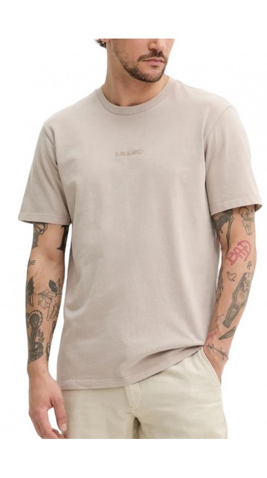 SUPERDRY D1 SDSW MICRO LOGO T-SHIRT ΜΠΛΟΥΖΑ ΑΝΔΡΙΚΗ BEIGE