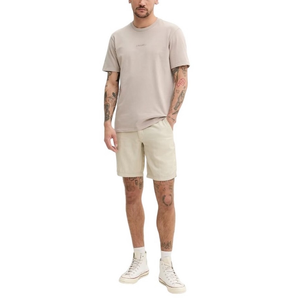SUPERDRY D1 SDSW MICRO LOGO T-SHIRT ΜΠΛΟΥΖΑ ΑΝΔΡΙΚΗ BEIGE