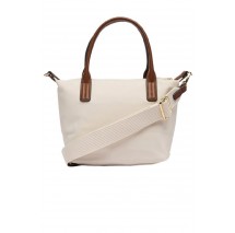 TOMMY HILFIGER POPETTE MINI TOTE ΤΣΑΝΤΑ ΓΥΝΑΙΚΕΙΑ CREAMY WHITE