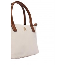 TOMMY HILFIGER POPETTE MINI TOTE ΤΣΑΝΤΑ ΓΥΝΑΙΚΕΙΑ CREAMY WHITE