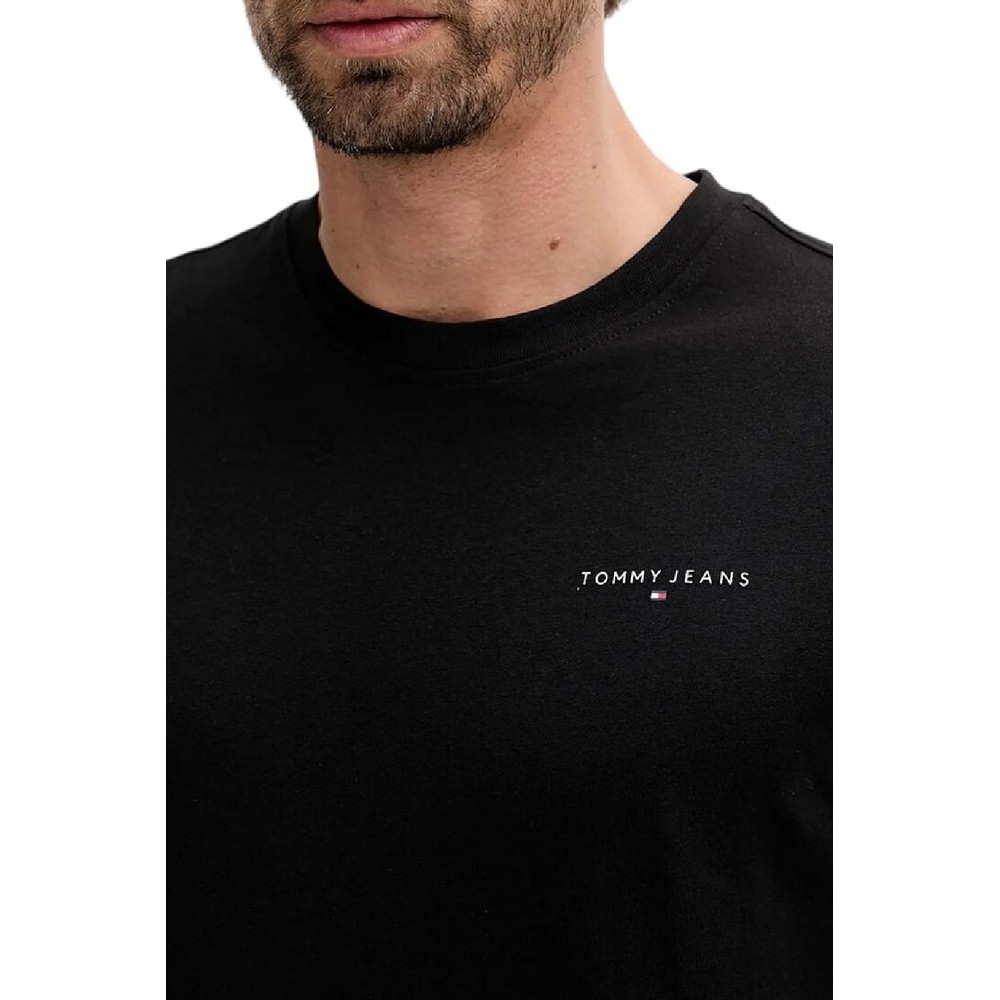 TOMMY JEANS SLIM LINEAR CHEST TEET-SHIRT ΜΠΛΟΥΖΑ ΑΝΔΡΙΚΗ BLACK