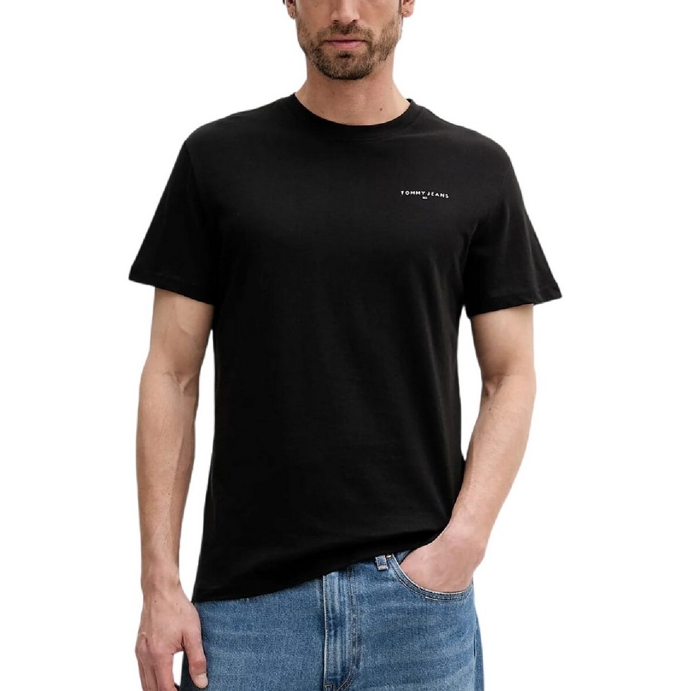 TOMMY JEANS SLIM LINEAR CHEST TEET-SHIRT ΜΠΛΟΥΖΑ ΑΝΔΡΙΚΗ BLACK