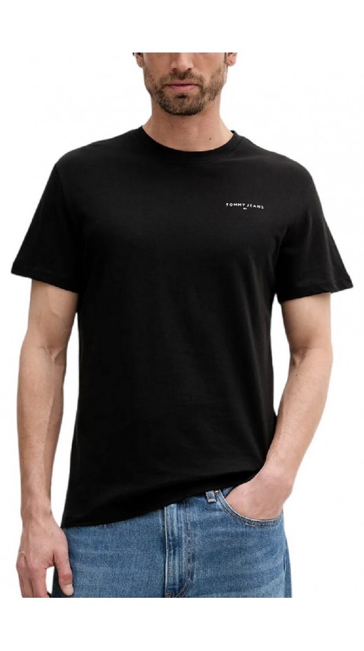 TOMMY JEANS SLIM LINEAR CHEST TEET-SHIRT ΜΠΛΟΥΖΑ ΑΝΔΡΙΚΗ BLACK