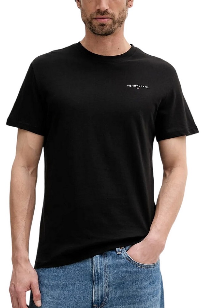 TOMMY JEANS SLIM LINEAR CHEST TEET-SHIRT ΜΠΛΟΥΖΑ ΑΝΔΡΙΚΗ BLACK
