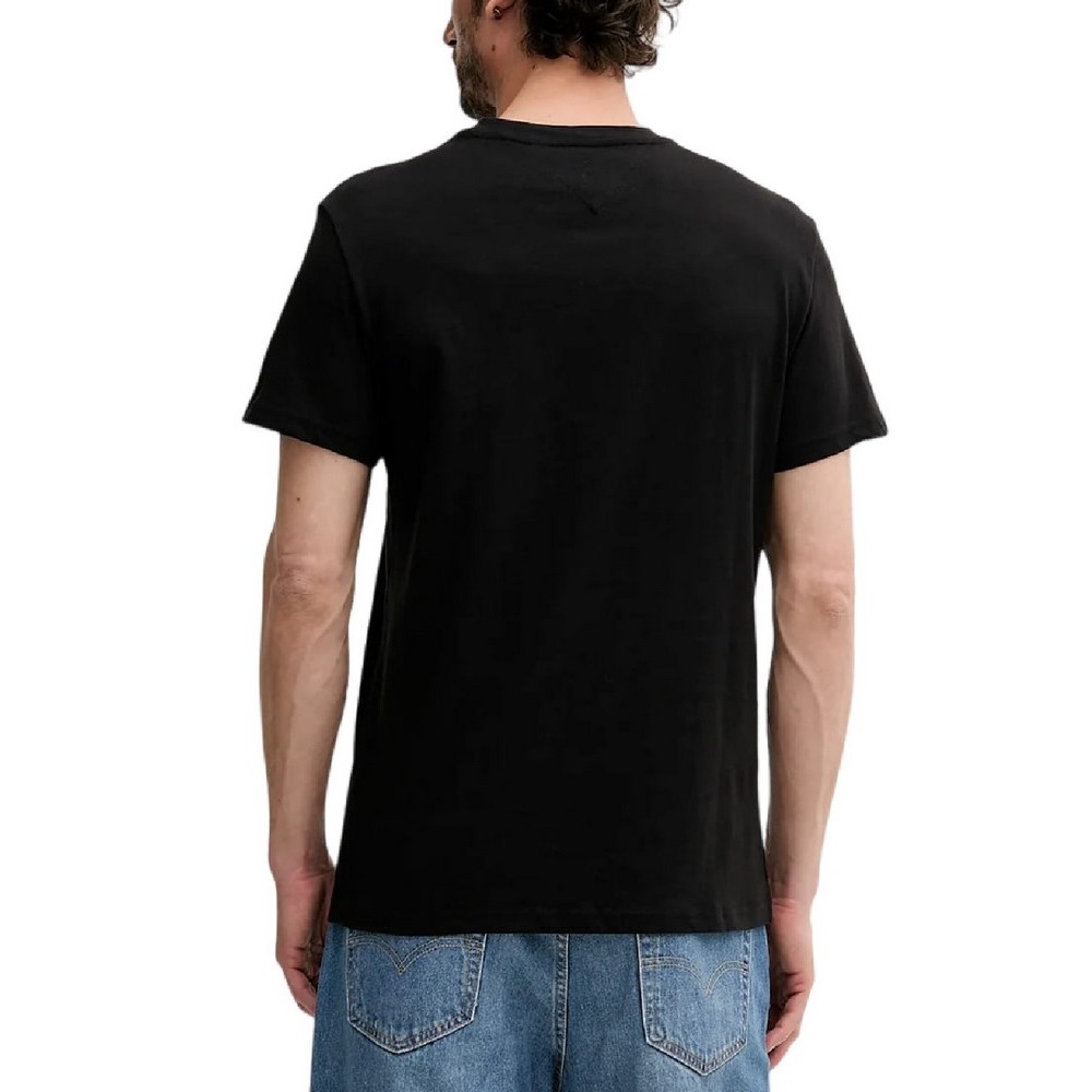 TOMMY JEANS SLIM LINEAR CHEST TEET-SHIRT ΜΠΛΟΥΖΑ ΑΝΔΡΙΚΗ BLACK