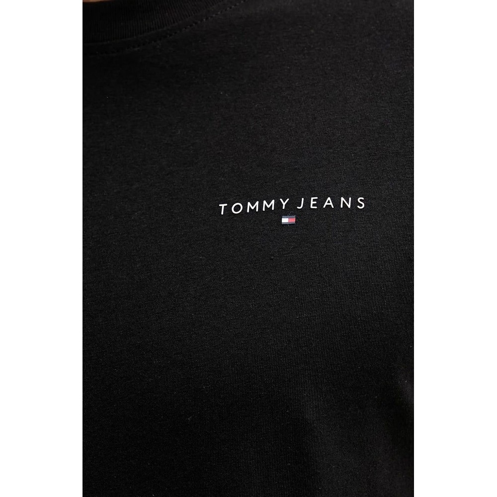 TOMMY JEANS SLIM LINEAR CHEST TEET-SHIRT ΜΠΛΟΥΖΑ ΑΝΔΡΙΚΗ BLACK